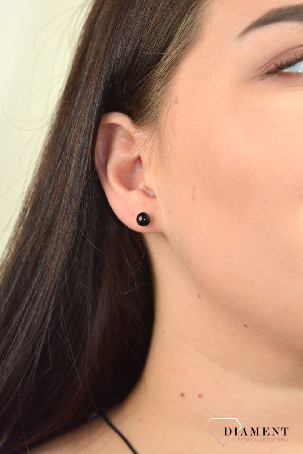 Srebrne kolczyki szkło weneckie 'Klasyczna czerń' Murano 34.jpg